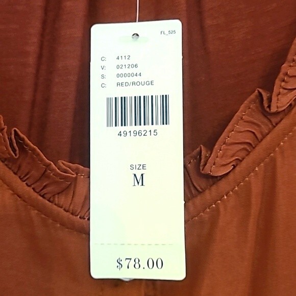 Anthropologie Dolan Left Coast Marilyn Button Ruffle Blouse Size M - Picture 4 of 9